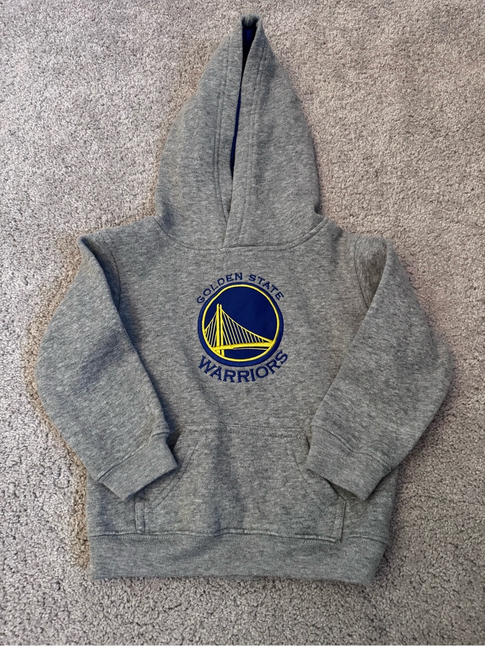 NBA Golden State Warriors Pullover Hoodie, Gray, 3T